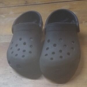 CROCS Kids Black Classic Clog Sandals with Heel Strap